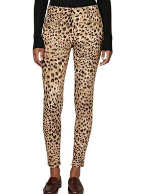 J. McLaughlin Camel Brown Safari Baxter Skinny Ankle Zipper Jeans Women's Size 6